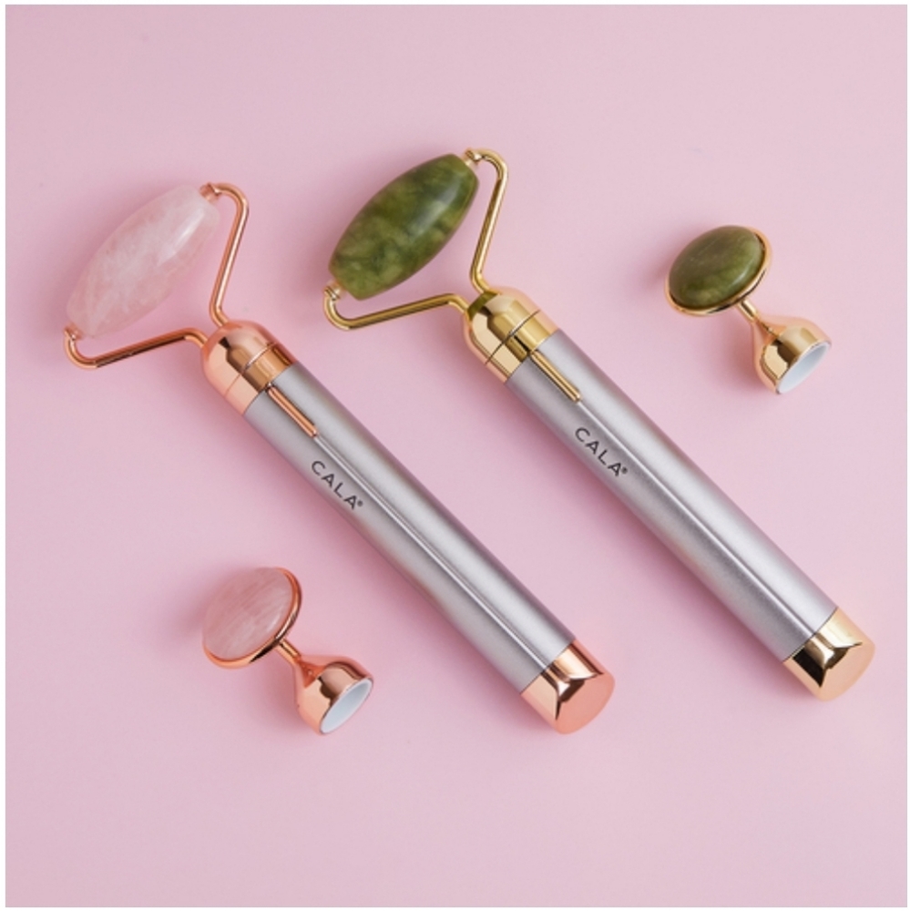 2 n 1 Rose quartz sonic facial massager